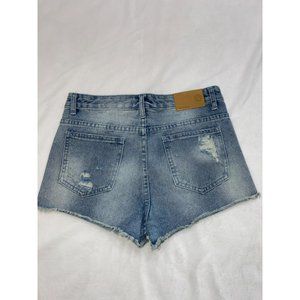 New OASAP Zaba TRF Distressed Denim Shorts Size Medium